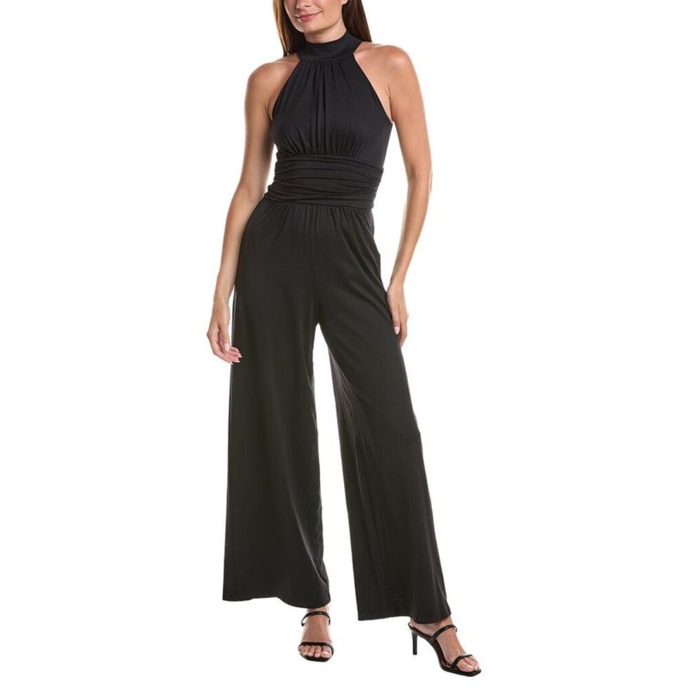 Susana Monaco Womens  Mock Neck Sleeveless Jumpsuit, Black